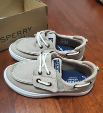 NIB Sperry Top-Slider Wash Khaki Boys Size 10M