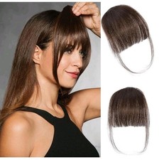 Clip in Bangs 100 Real Human Hair Extensions Clip on Wispy Bangs for Women