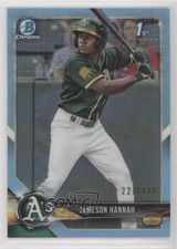 2018 Bowman Draft Chrome Sky Blue Refractor 227/402 Jameson Hannah #BDC-160 s3g