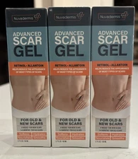 Nuvadermis Advanced Scar Gel Retinol (3) 1.7oz/50mL Each NIB SEALED Exp 09/26
