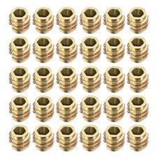 30pcs Threaded Insert Nuts Zinc Alloy Hex-Flush M4 Internal Threads 8mm Length