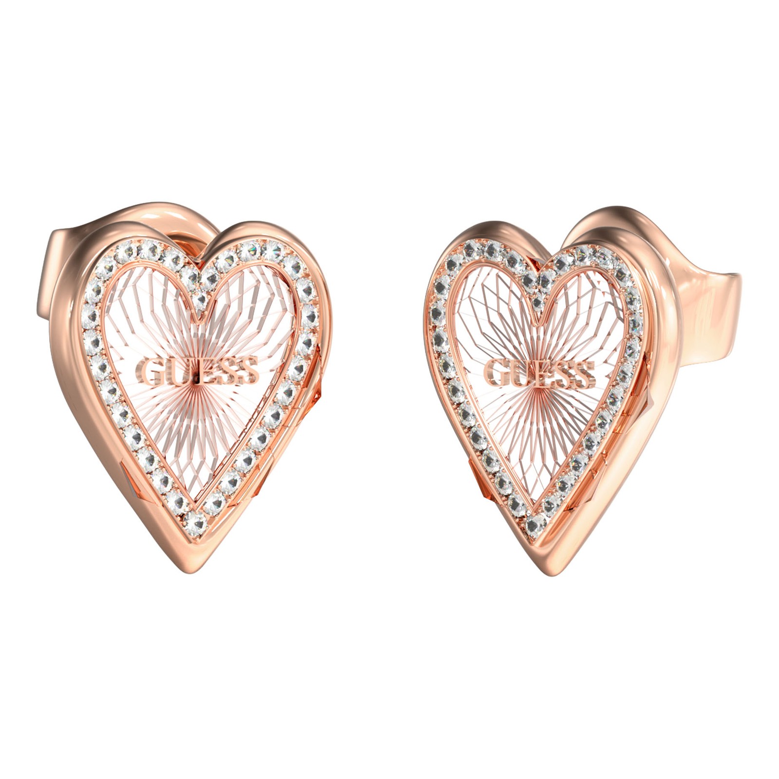 Guess Ladies Love Me Tender Earrings UBE03237RHRG