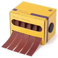 1" x 26 Ft Emery Cloth Roll 150/240/320/400/600 Grit, Abrasive Sandpaper Roll