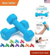 Weights Dumbbells 10 Colors Options Compatible with Set of 2 Neoprene Dumbbel...