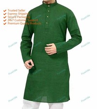 Indian Kleid Baumwolle Kurta Traditionell Kleidung Herren Handmade