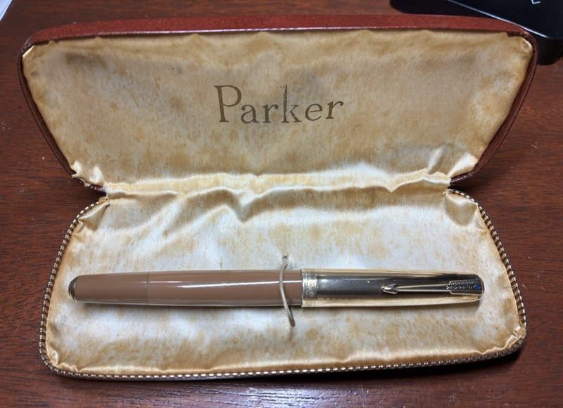 RARE 1946 Buckskin Parker 51 Gold Filled Vacumatic Fountain Pen Double Jewel