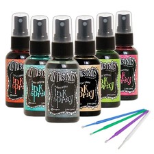 Ranger Dylusions Ink Spray Bundle with Bonus Purple Turtle Blending Sticks New