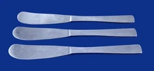 Gense FACETTE Sweden Stainless -Set of 3 Flat Butter Spreaders 6" small ridge