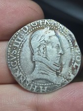 #286 - Henri III - Demi-franc Au Col Plat La