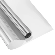 Window Privacy Film One Way Heat Blocking Static Cling Silver 17.7x118.1"