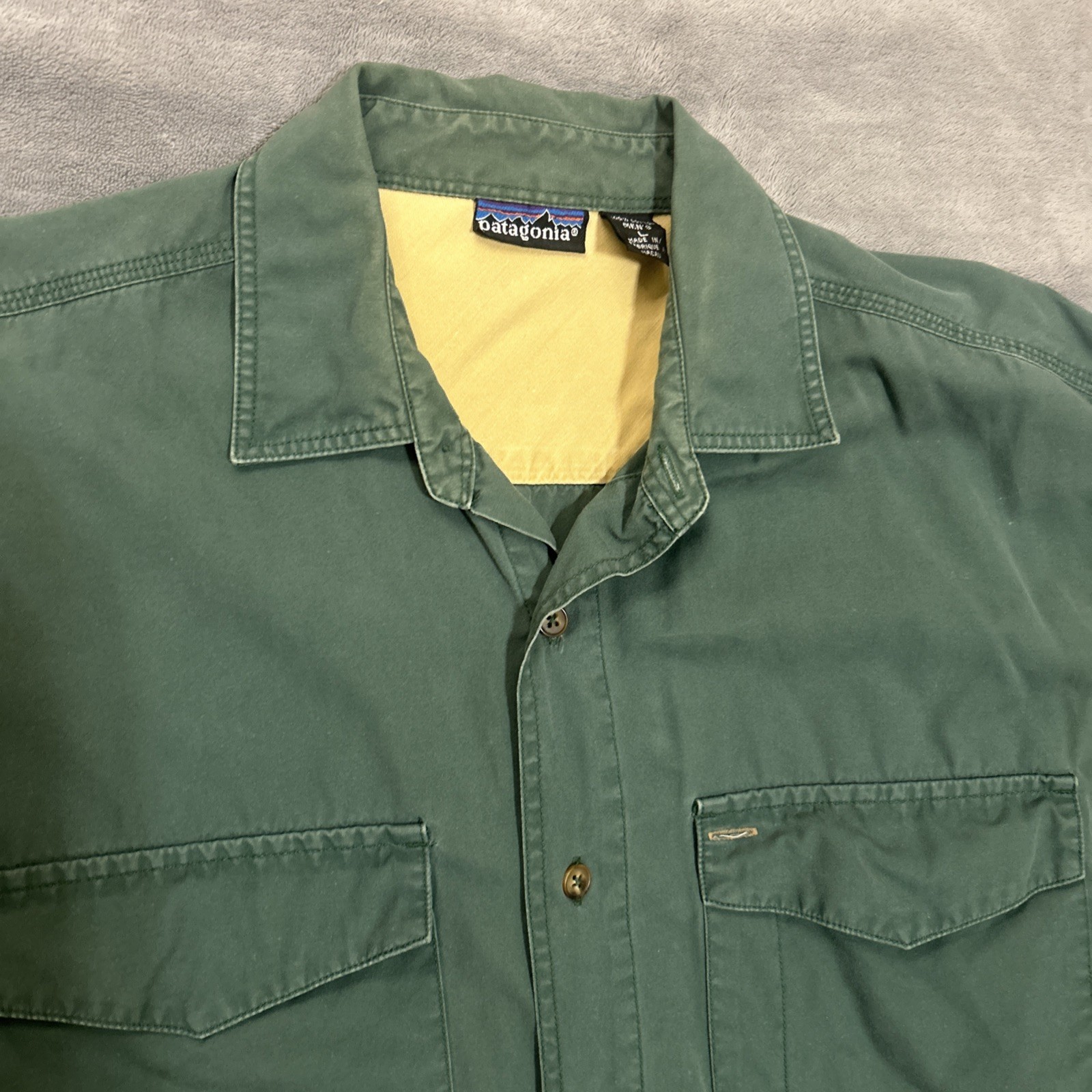 Vintage 90s Patagonia Shirt Mens Large Green Long Sleeve Canvas Oversized 52211 thumbnail 8