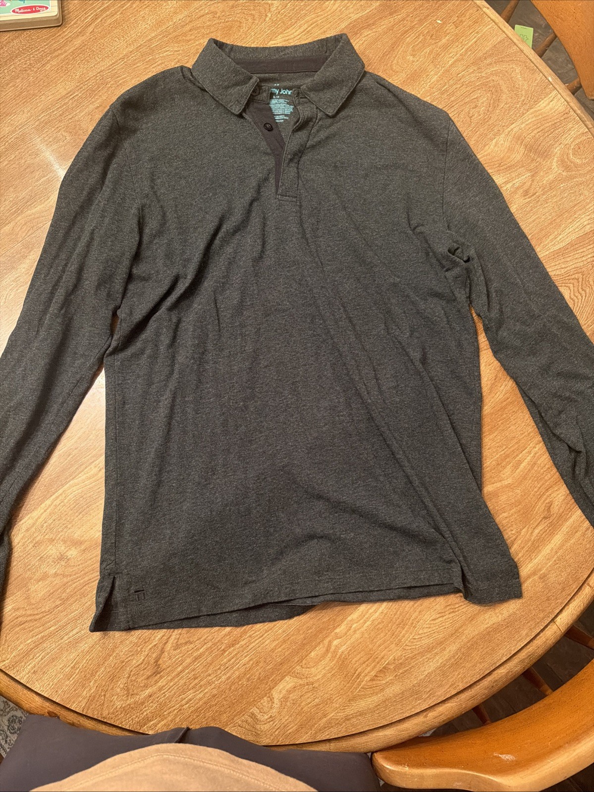 Tommy John Long Sleeve Polo Shirt small