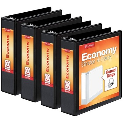 ClearVue Presentation Binders, Black 2 Inch - 4 Pack for Ultimate Organization
