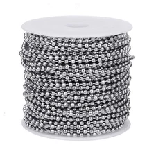 33ft Stainless Steel Ball Chains Beaded Necklace Chains for Jewelry Making