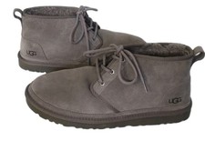 UGG Gray Neumel Suede Fur Lined Lace-Up Chukk...