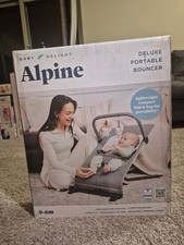 Baby Delight Alpine Deluxe BD05300 Portable Bouncer 0-6 months Charcoal Tweed