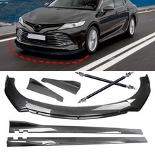 Carbon Fiber Front Bumper Lip Chin Spoiler Splitter For Toyota Body Kits Side Carbon Fiber Front Bumper Lip Chin Spoiler Splitter For Toyota Body Kits Side