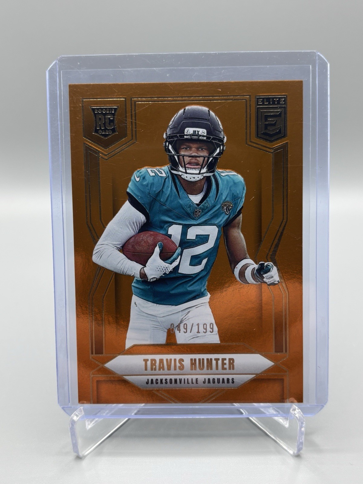 2025 Donruss Elite Travis Hunter #114 Orange /199 Jacksonville Jaguars RC