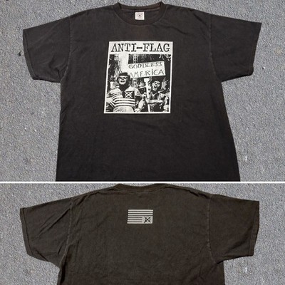 Vintage Anti-Flag God Bless America Tee XL Punk Rock Tee
