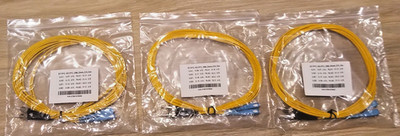 SC/PC to ST/PC Duplex SM Fiber Optic Patch Cord - lot of 3 (2 -3M and 1 - 5M)
