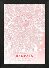 Kampala Uganda Framed Wall Art Poster Canvas Print Picture