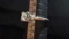 White Gold Diamond Engagement Ring Vintage Art Deco Size 8