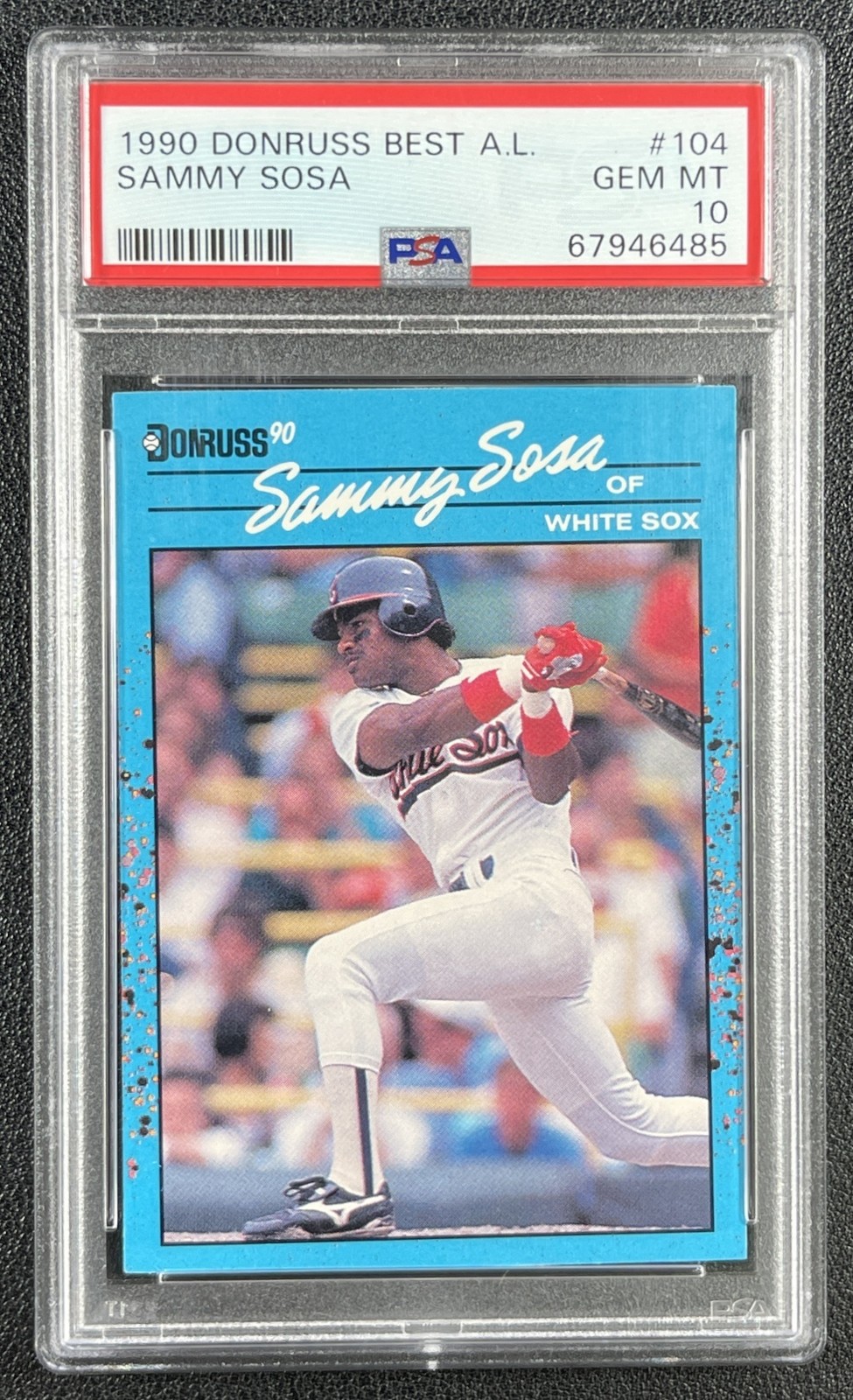 SAMMY SOSA PSA 10 1990 DONRUSS BEST OF THE AL #104 ROOKIE RC WHITE SOX 6485