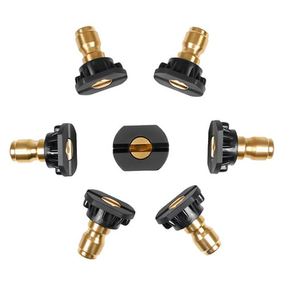 #ad 7 PCS Pressure Washer Tips 65 Degree Soap Nozzle 1 4 Inch Quick Connect $17.17
