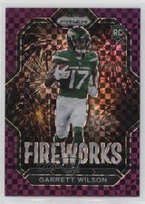 2022 Panini Prizm Fireworks Purple Power Prizm 7/49 Garrett Wilson #F-21 3h1