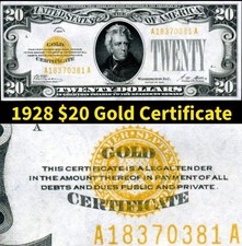 HGR SUNDAY 1928 $20 Gold Certificate (GORGEOUS) Appears GEM UNCIRCULATED