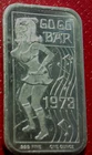 1973 Vintage Go Go Girl Art Bar-Ceeco Mint 1 Troy oz.999 Silver