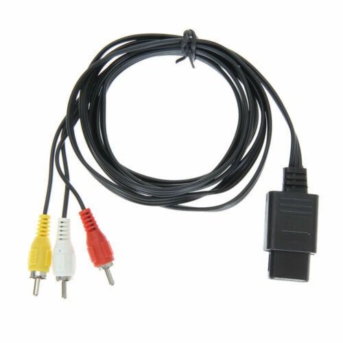 6FT RCA TV AV Audio Video Stereo Cable For N64 SNES Gamecube Cord Nintendo 64 - Picture 1 of 5