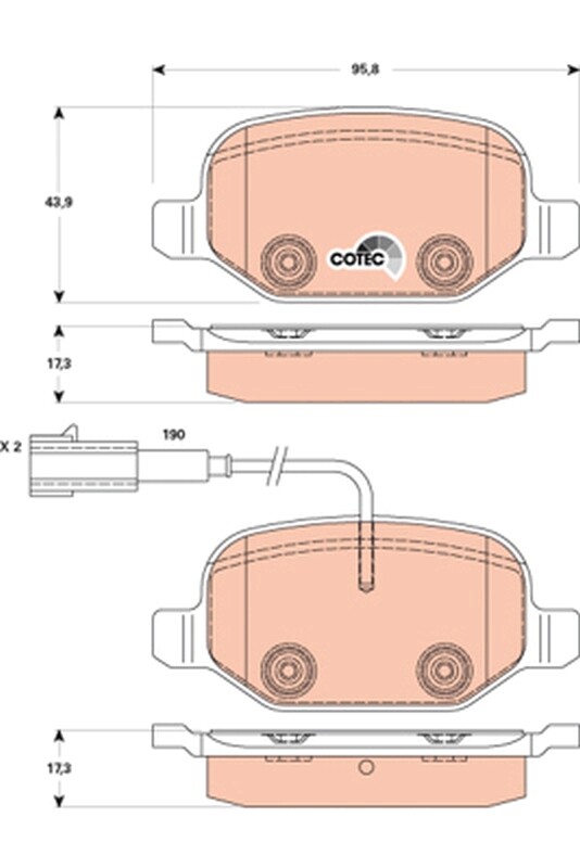 GDB1881 TRW Brake Pad Set, disc brake for ALFA ROMEO