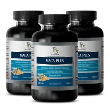 BEST MALE ENHANCEMENT PILLS - MACA PLUS COMPLEX 1300mg STAMINA 3 Bottle 180 Tabs