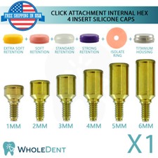 Click Attachment Abut ment 4 Insert Silicone Caps Dental Im plant Internal Hex