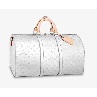 Louis Vuitton Keepall Bandouliere 50 Silver Mirror Monogram