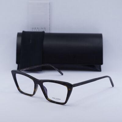 BRAND NEW Saint Laurent SL737 MICA THIN OPT 002 Havana Cat Eye Unisex Eyeglasses Saint Laurent Men Eyeglasses Havana Cat Eye SL737 MICA THIN  main image 4