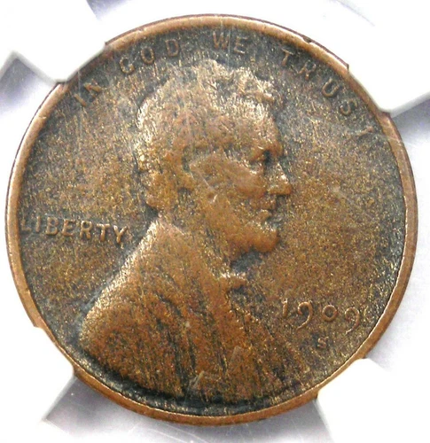 1909-S VDB Lincoln Wheat Cent 1C Penny - NGC VF Details - Rare Key Date Coin!