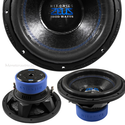 Hifonics Zeus ZSPL12D2 1800 Watt PEAK 600 Watt RMS 30cm SPL Subwoofer 2x2 Ohm