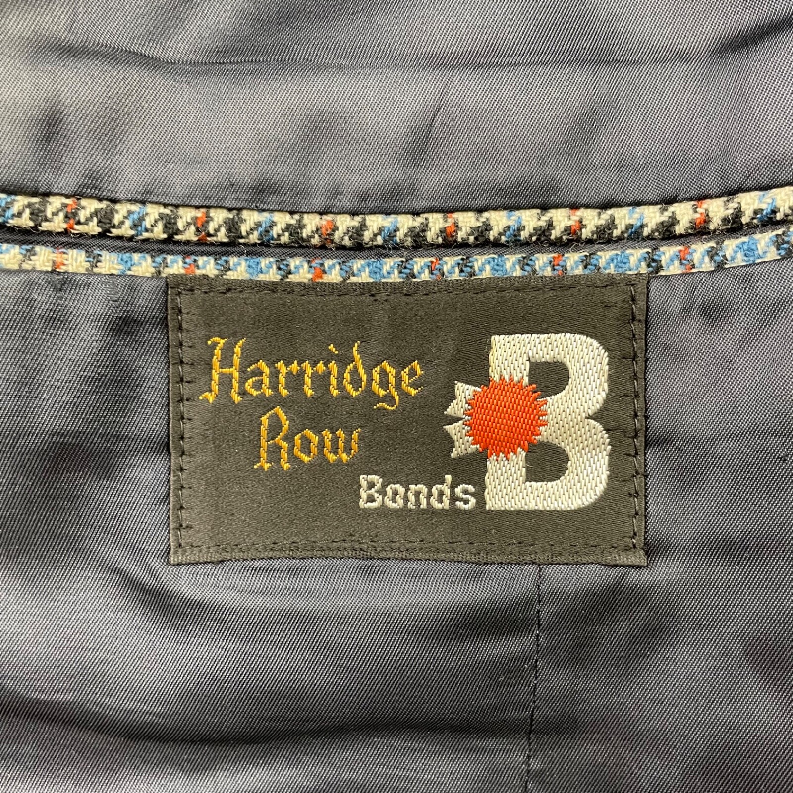 FILA Blazer vintage Harridge Row uomo tweed 2 bottoni grigio blu rosso pied de poule • 42R