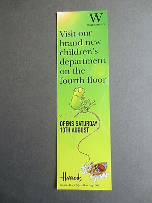 2002 Lesezeichen WATERSTONE's at HARRODS Knightsbridge Kinderbuchabteilung