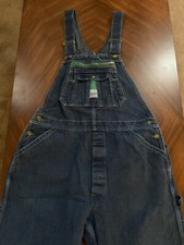 VINTAGE Liberty Men s Bib Work Carpenter Overalls Indigo Blue 40 x 30 EXC COND