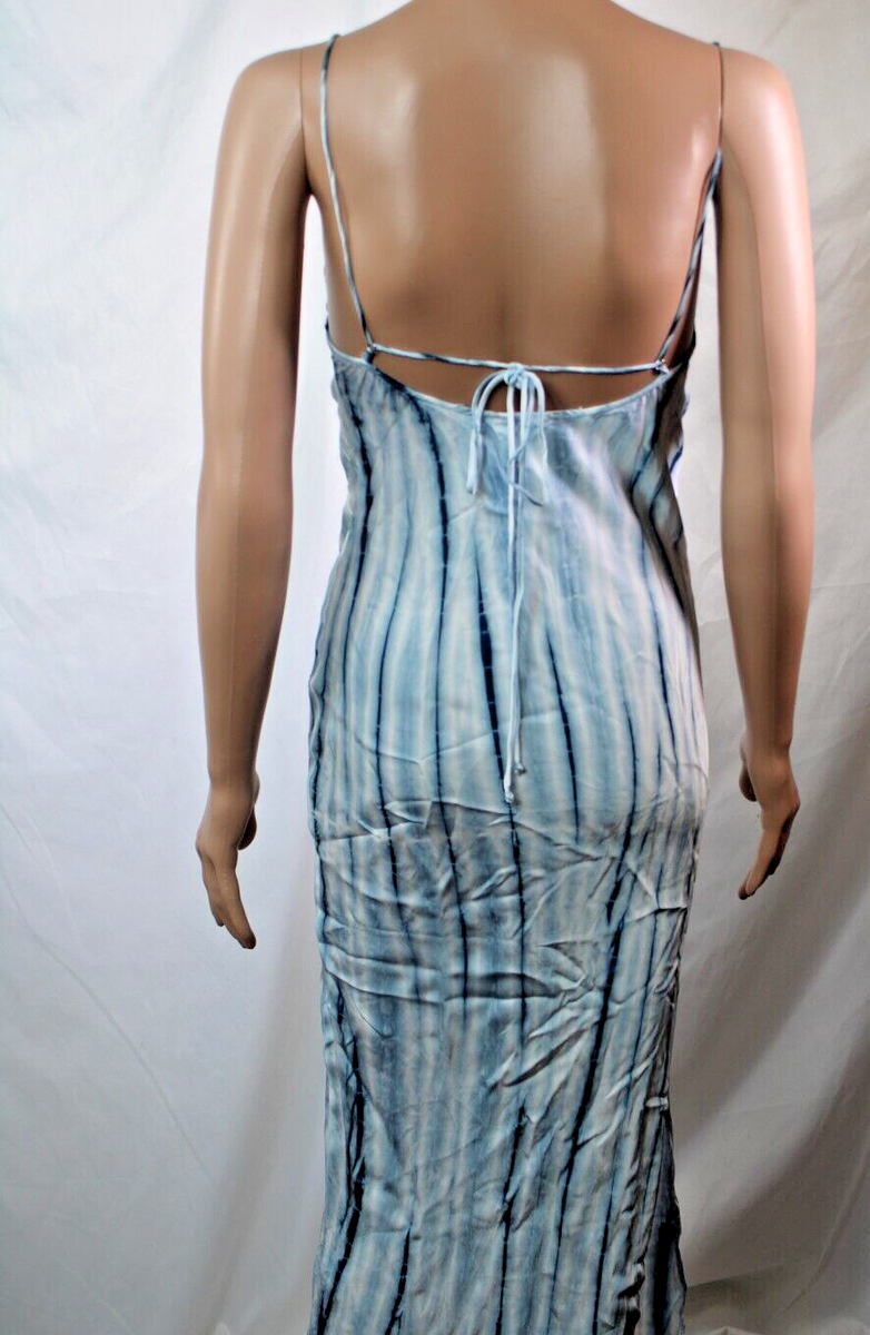 blue life tie dye dress Long Tie Dye Silk Vacation Dress main image 1