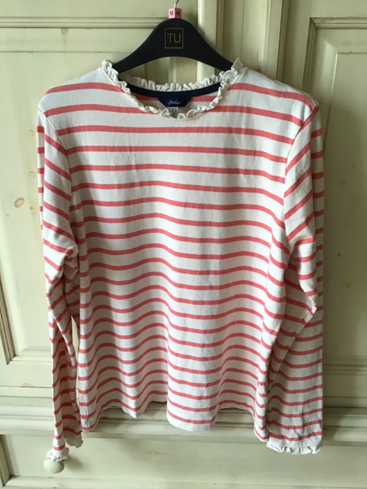 joules ladies striped coral top good condition eBay