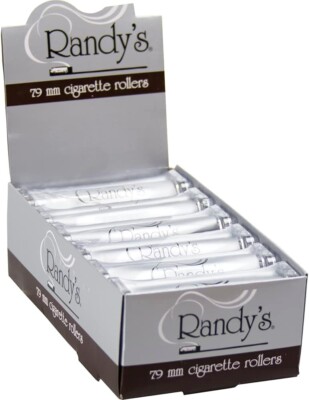 12 Pack Randy's Handheld Rolling Machine Cigarette Hand Roller 79mm - 3002