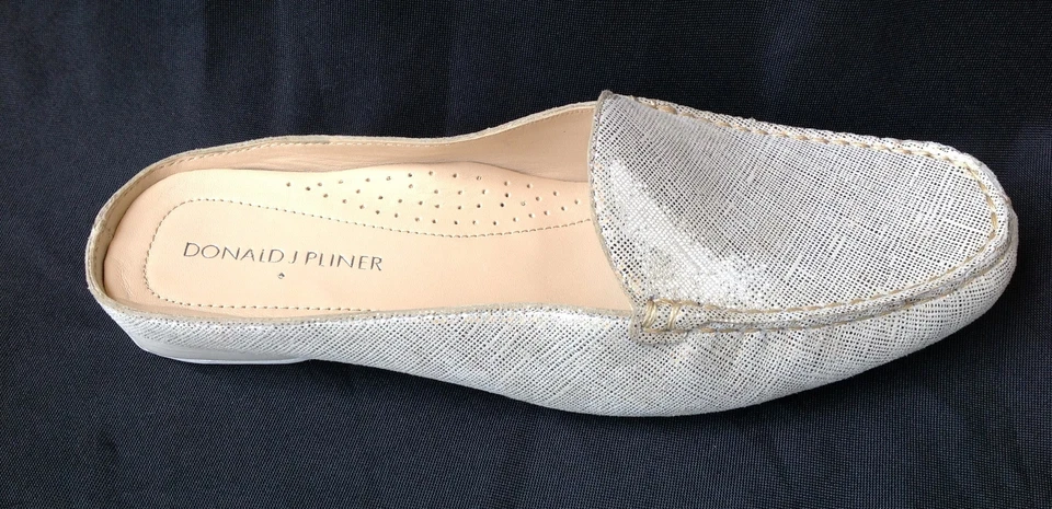 $188.88 Donald J. Pliner Lovage Oro Vintage Cuero Metálico Mocasín Mula 6