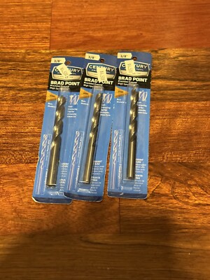 Century Drill & Tool Pro Grade Brad Point Drill Bit, 3/8'' shank Count 3