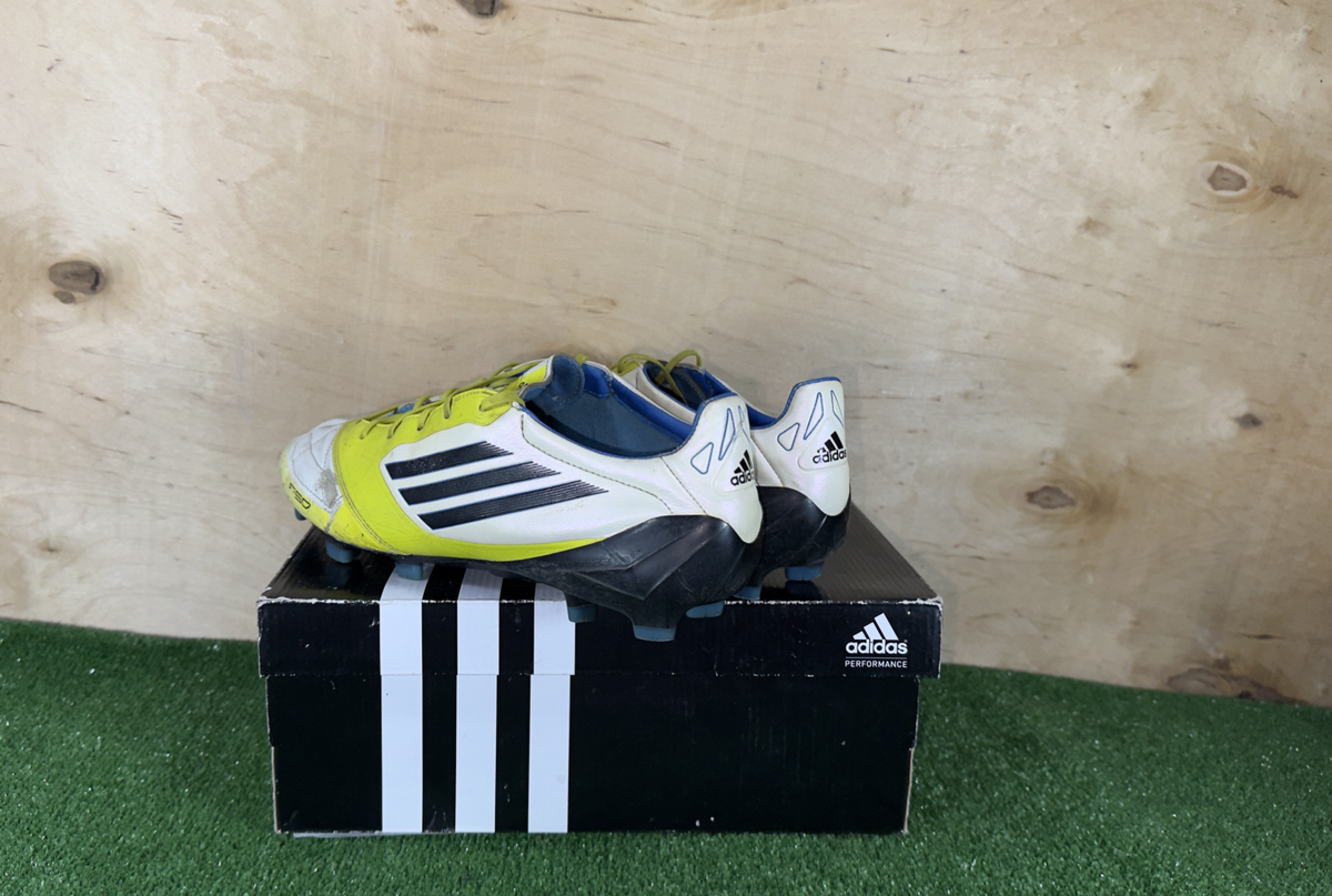 Adidas F50 adizero FG Leather V21433 White boots Cleats mens