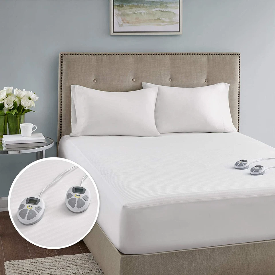 Waterproof Heated Mattress Pad Warming Matress Cover Electric Bed Warmer Fitted - Image 2 of 4