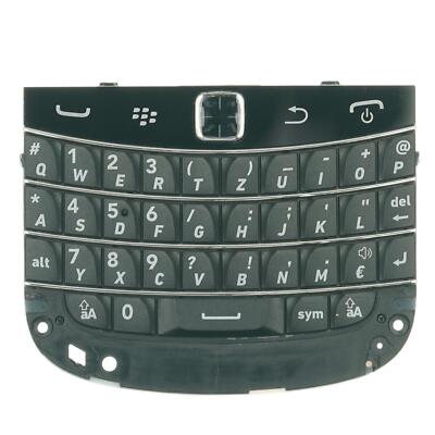 Original Blackberry 9900 Tastatur QWERTZ keypad Tasten UI board Trackpad schwarz